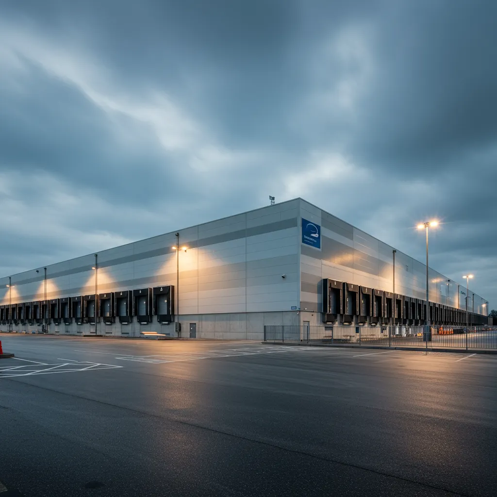 Entrepôt logistique moderne représentant les SCPI spécialisées en logistique aux meilleurs rendements en 2026