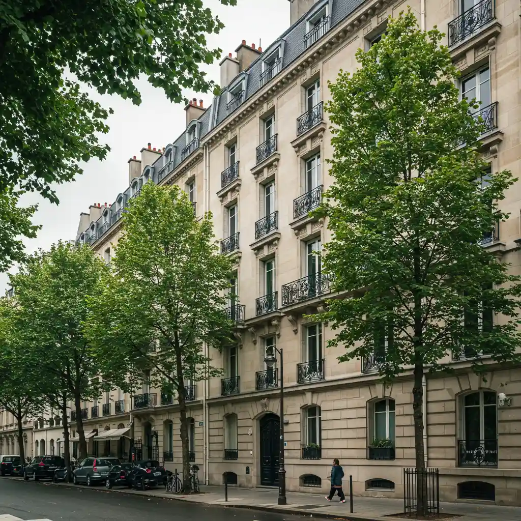 Programme immobilier en nue-propriété dans un quartier résidentiel français de standing
