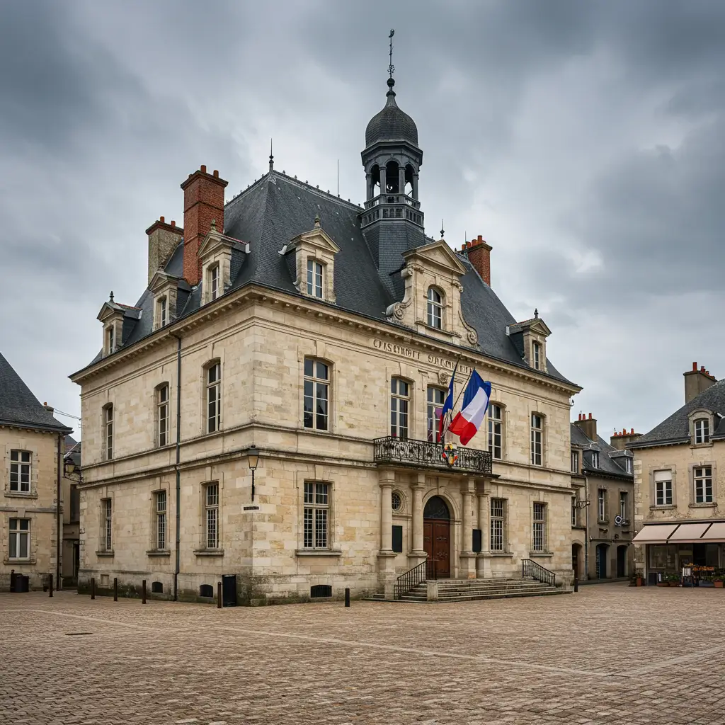 Mairie française symbolisant les nouveaux pouvoirs accordés aux communes pour réguler les meublés touristiques dans le cadre de la loi Le Meur
