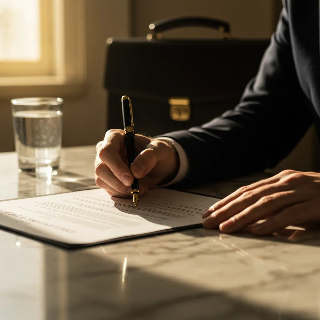 Signature d'un contrat d'assurance-vie luxembourgeois lors d'une souscription patrimoniale