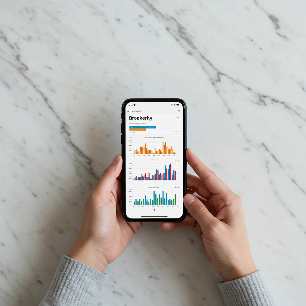 Mains tenant un smartphone avec une application de courtage pour investir dans un ETF World via PEA ou assurance-vie