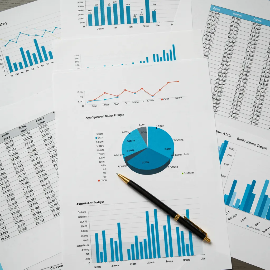 Documents financiers et tableaux de données organisés pour l'analyse patrimoniale