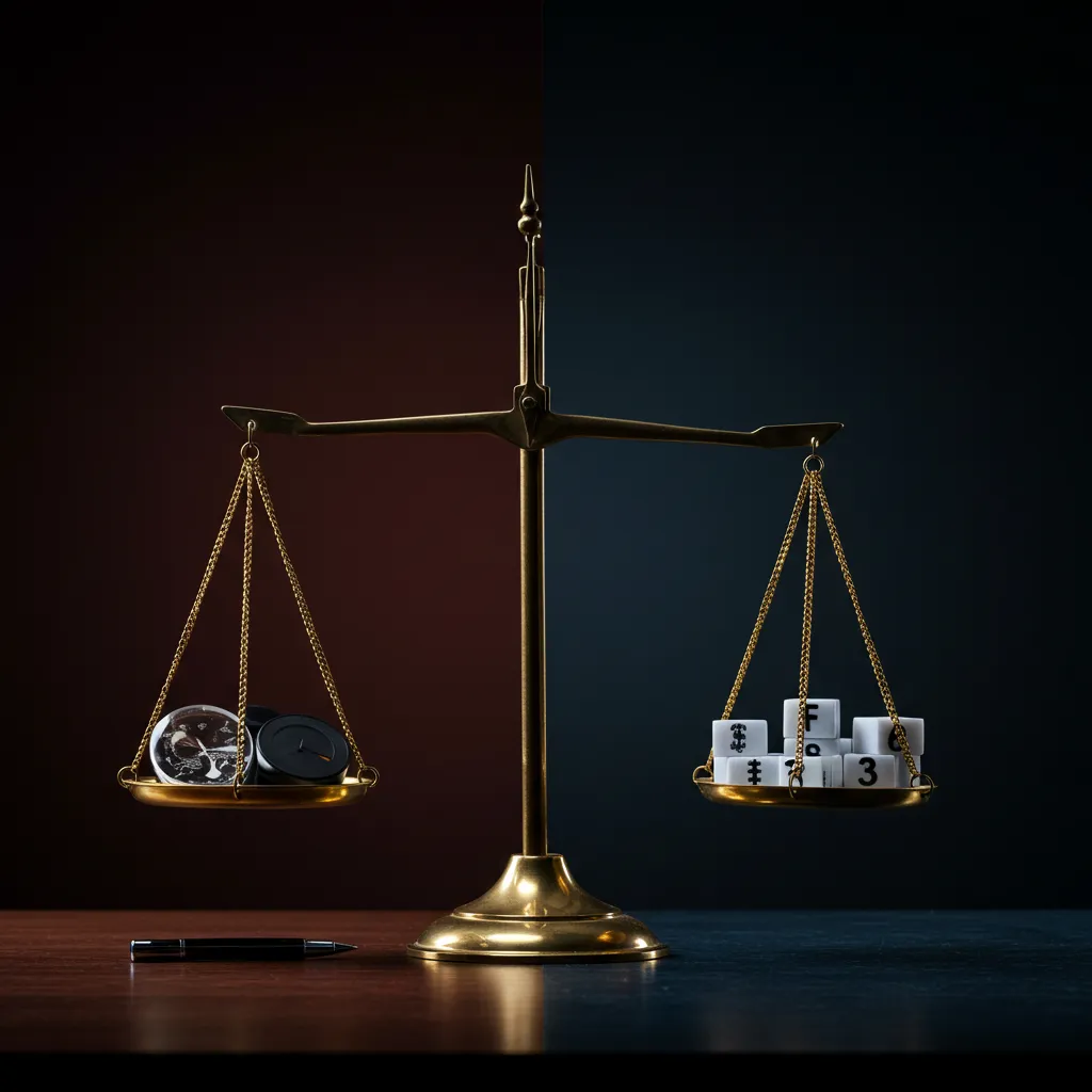 Représentation visuelle de la balance entre les avantages et inconvénients de la stratégie d'apport-cession 150-0 B ter