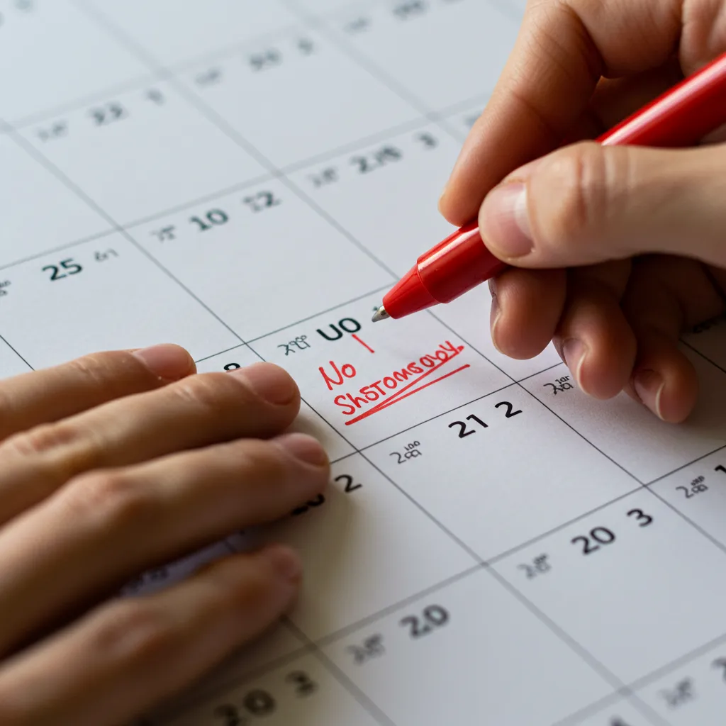 Marquage d'une date de départ à la retraite sur un calendrier