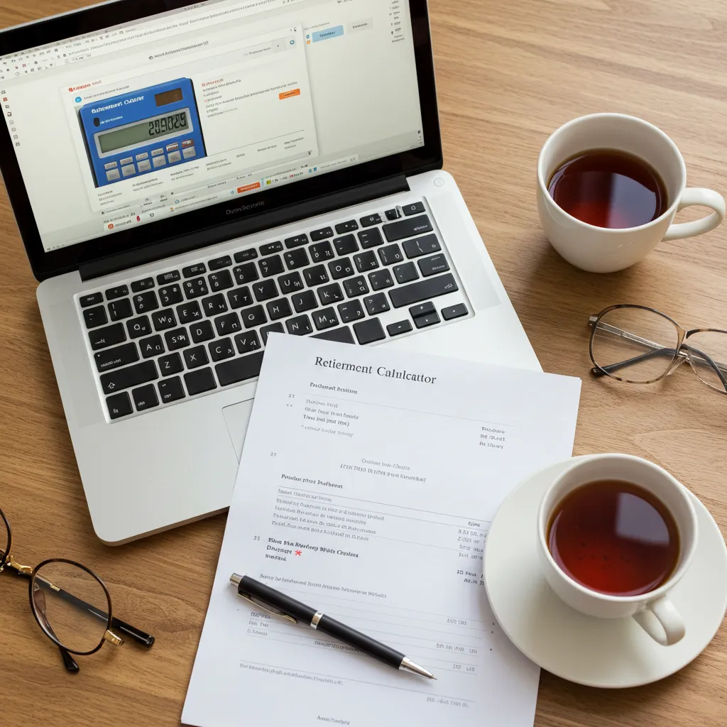 Simulation de rentabilité de rachat de trimestres sur ordinateur portable