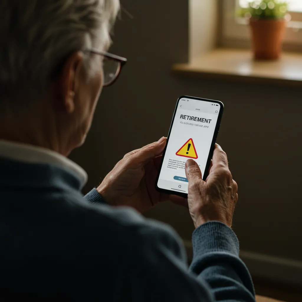 Personne vérifiant les pièges du rachat de trimestres sur son téléphone