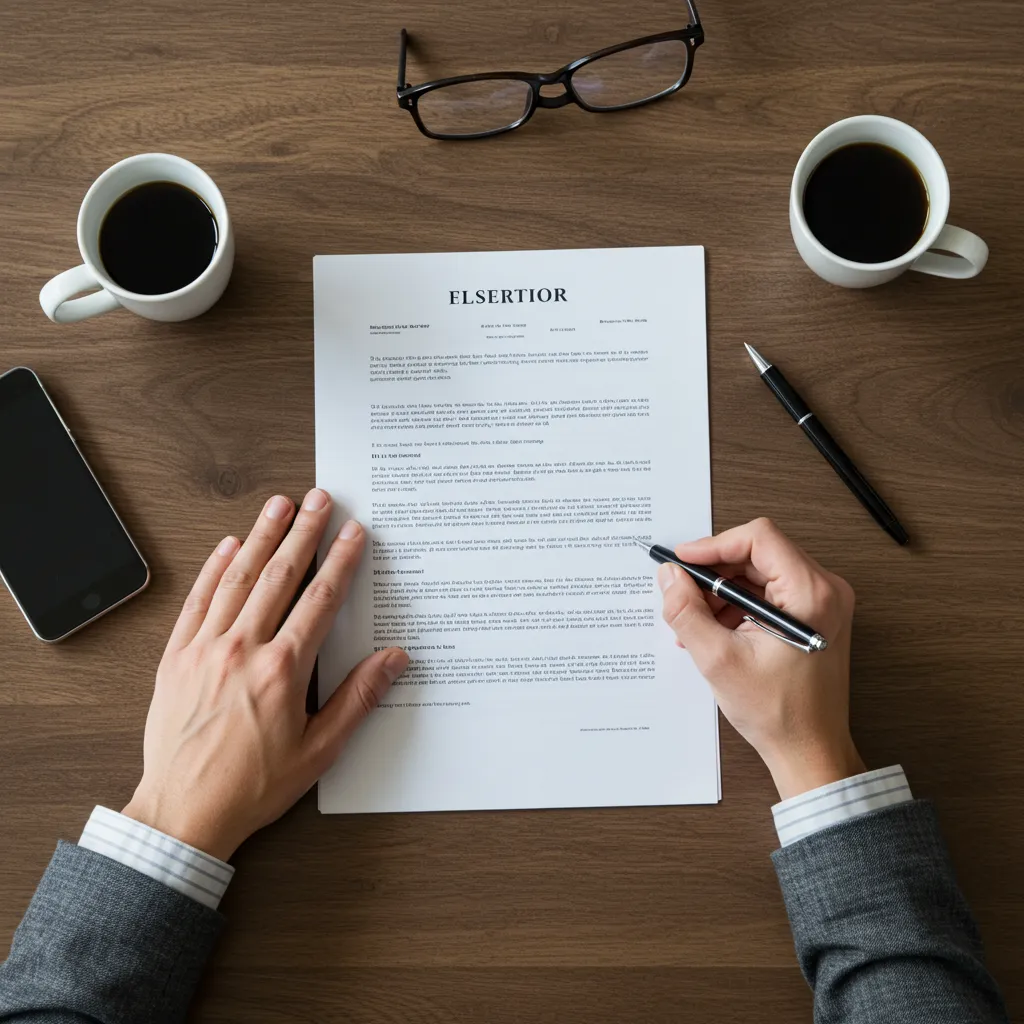 Main signant un contrat d'assurance emprunteur