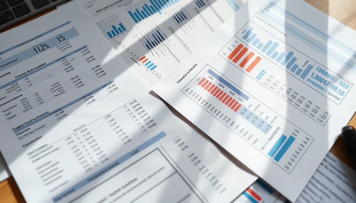 Documents financiers et relevés bancaires illustrant la gestion des placements d'épargne