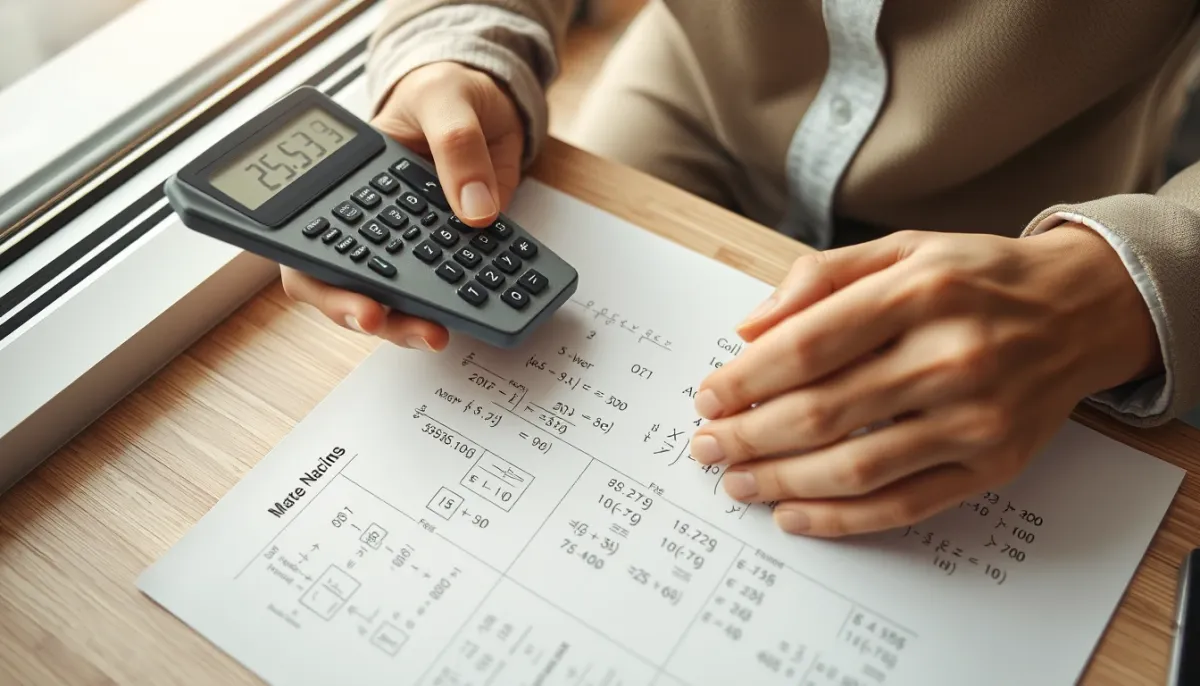 Gros plan sur le calcul des points de retraite avec formule mathématique et calculatrice