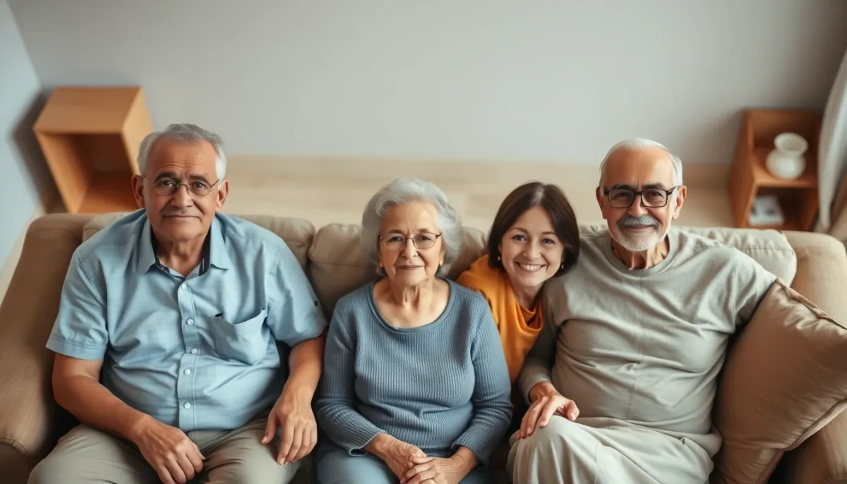 Famille multigénérationnelle illustrant les enjeux de transmission patrimoniale et les droits des enfants héritiers