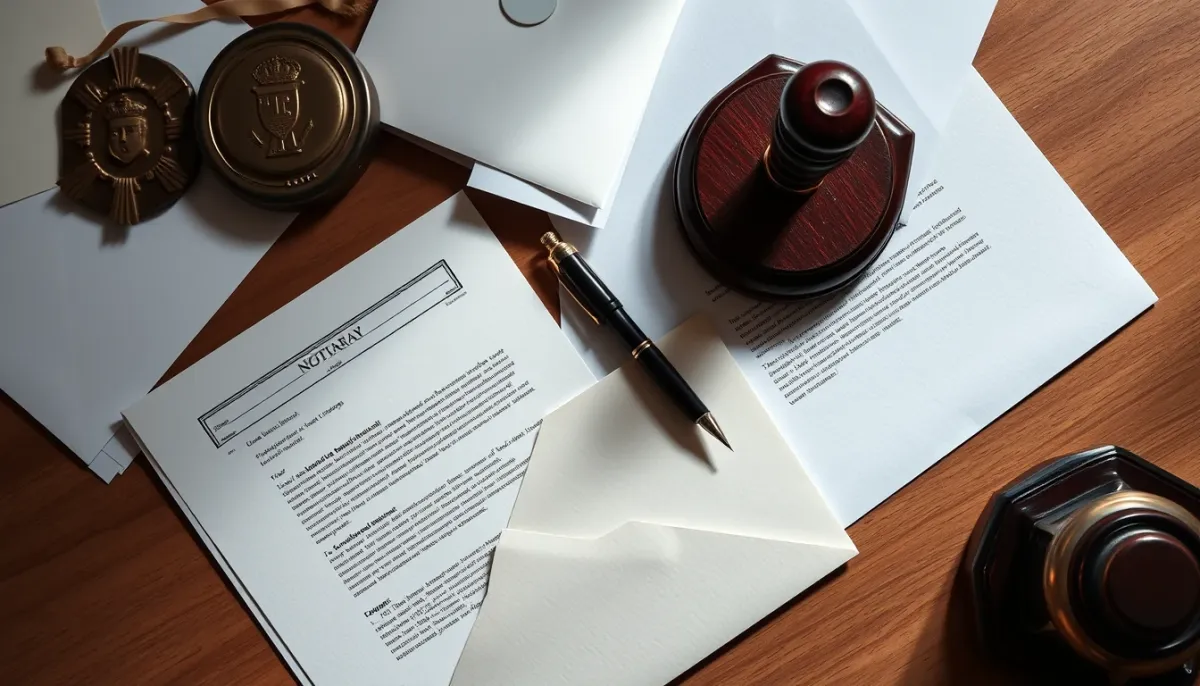 Documents notariés et enveloppe scellée symbolisant la révocabilité secrète de la donation au dernier vivant