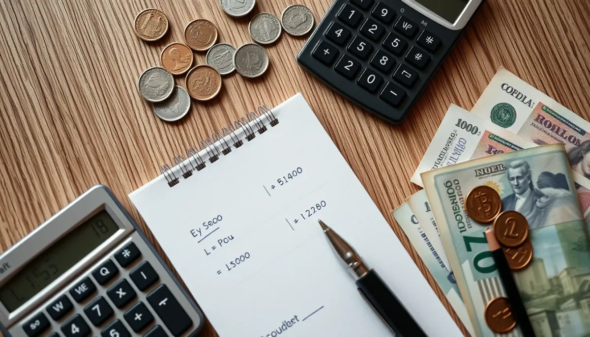 Éléments de planification financière montrant calculs et budget pour les frais d'EHPAD